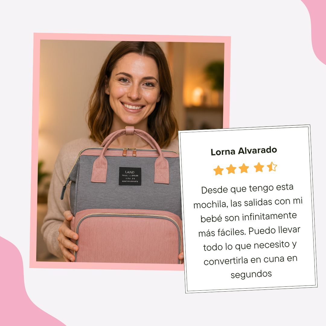 CunaCloud™ - Mochila Cambiador 3-en-1 para Bebés
