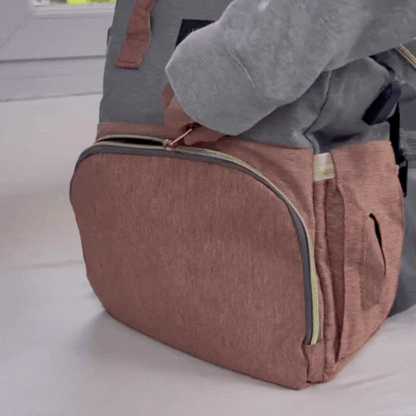 CunaCloud™ - Mochila Cambiador 3-en-1 para Bebés